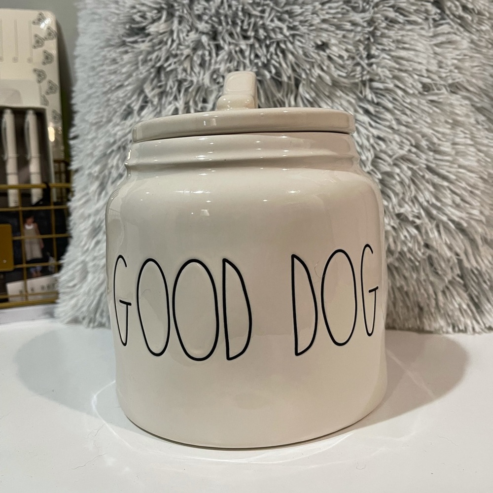 Rae dunn good dog treat jar